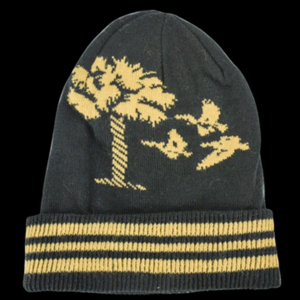 Billy‎ Reid Brown Palm Tree Beanie Knit Hat